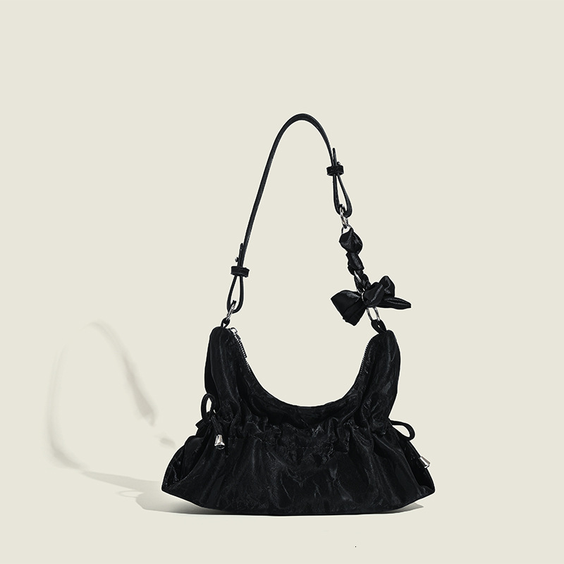 Wrinkly Cloud Armpit Bag Female 2025 Spring New French High-grade Hand Bill Shoulder Bag