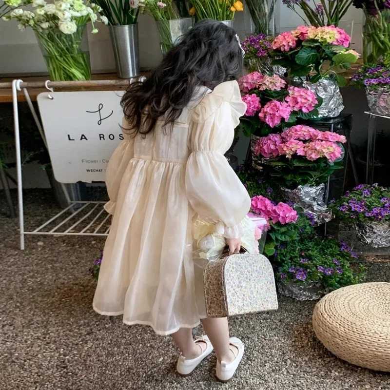 Spring and autumn childrens baby long sleeved dress cute princess dress childrens spliced princess dress Vestido 1-8T W250326