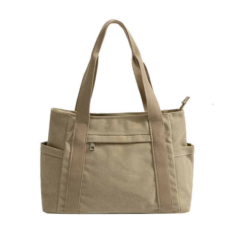 28 2024 Large Capacity Canvas Women's One Shoulder Casual Tote Minimalist Handheld Bag Canvasba