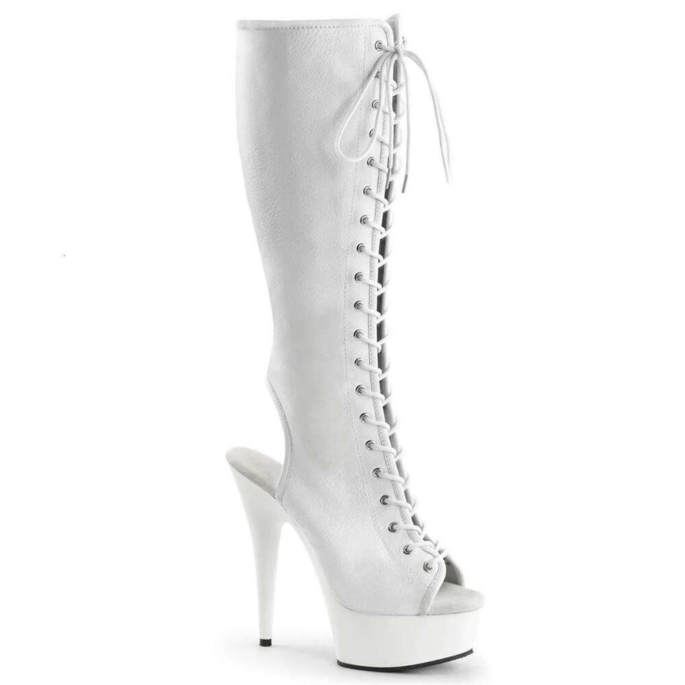 High Heel Cm High Heeled Steel Dance For Women Slim Heeled Long Tube Boots Fashionable And Trendy Fish Mouth Leg Enhancing Elastic Boots