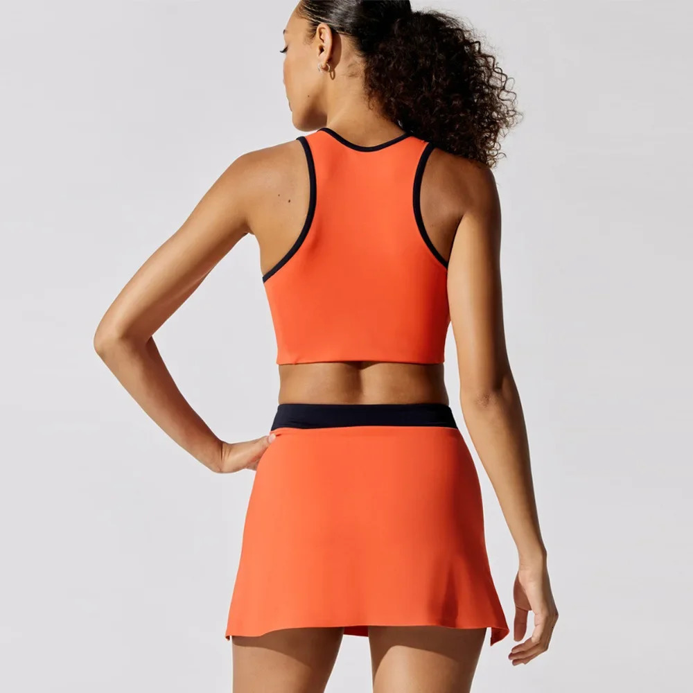 Sports Set Womens Seamless Gym Shockproof Crop Top Waist Skiing Tennis Two Piece Uter Wear Fitness Golf Set 250320