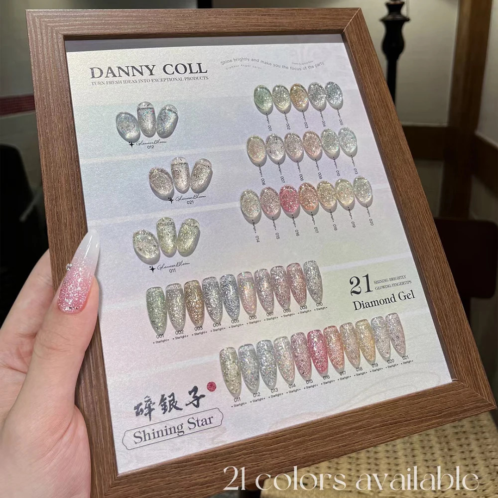 21 Bottles Shining Glitter Gel Nail Polish Set Nail UV Gel Varnish Soak Off Gelpolish LED Gel Varnish Nail Art Lacque Prime 250326