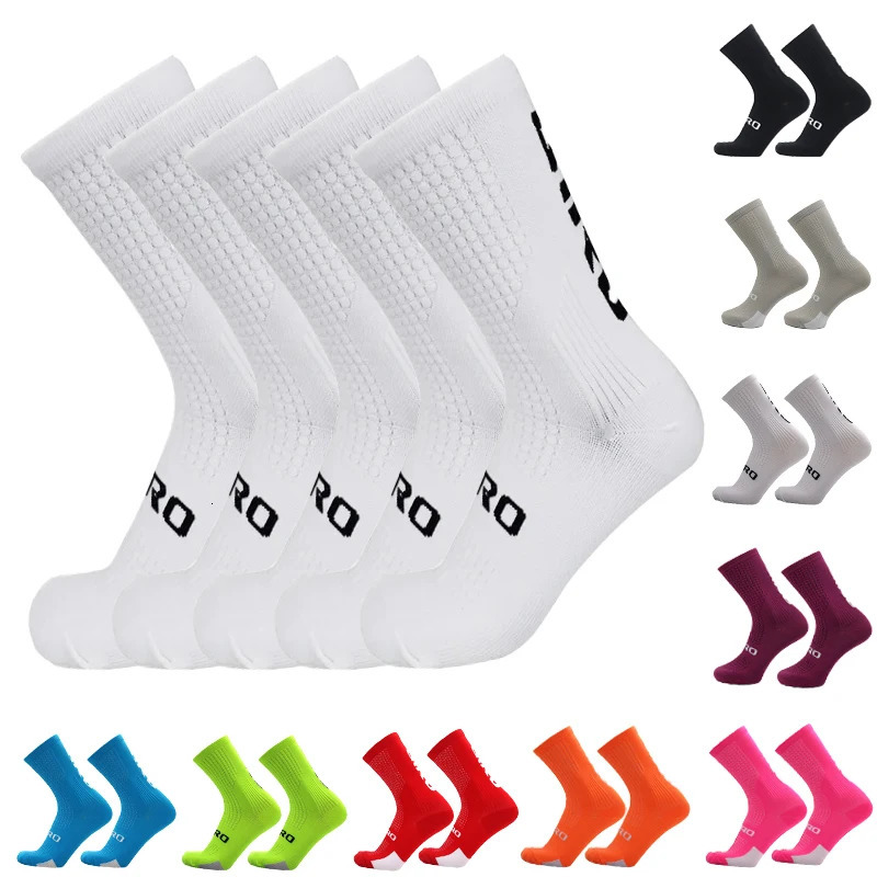 5 Pairs Men Cycling Socks Biking Sport Sock Sweat Absorbent Breathable Compression Socks Road Bike Sock Cycling Socks Men 250321