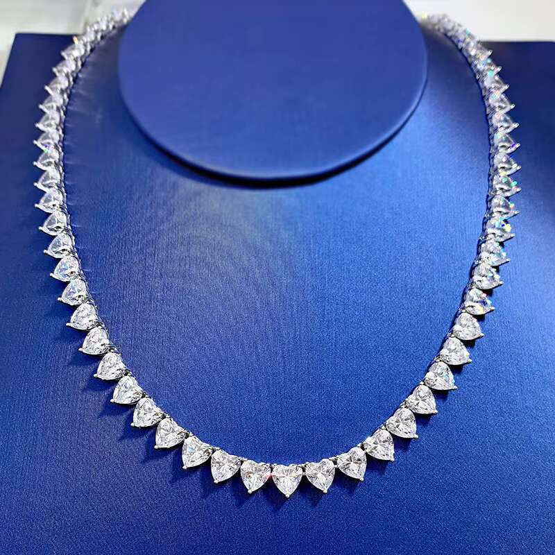 Cadena De Collar Cubano Moissanite De Plata Jolleria De Plata Pendants and Chain 925 Silver Vvs Moissanite Cuban Necklace Chain