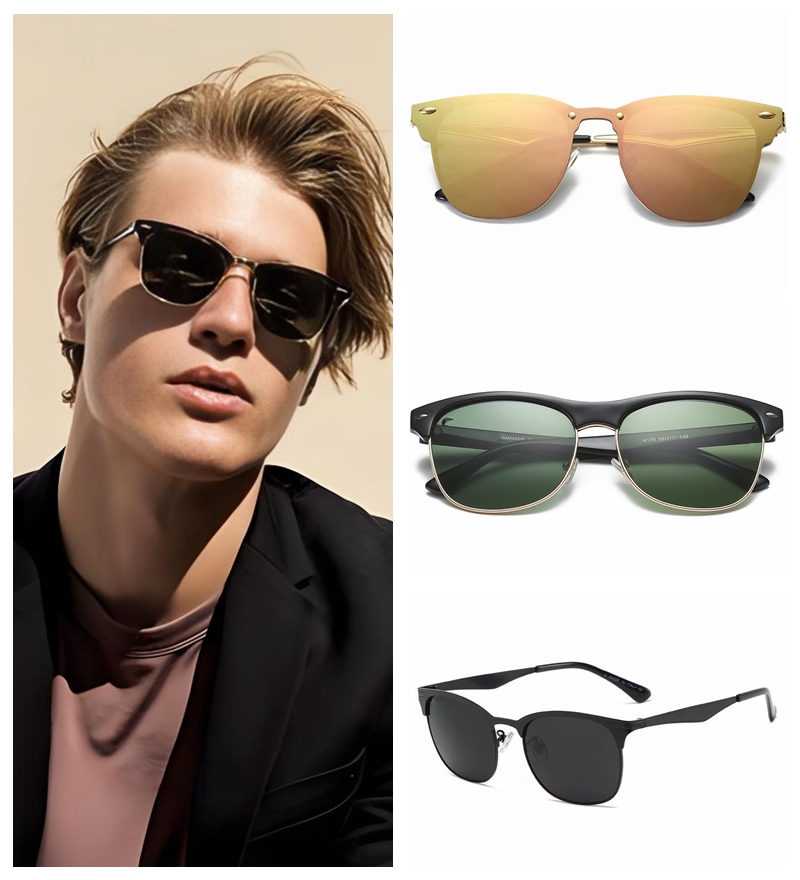 Men Classic Brand Retro women Sunglasses Luxury Designer Eyewear Metal Frame Designers Sun Glasses Woman