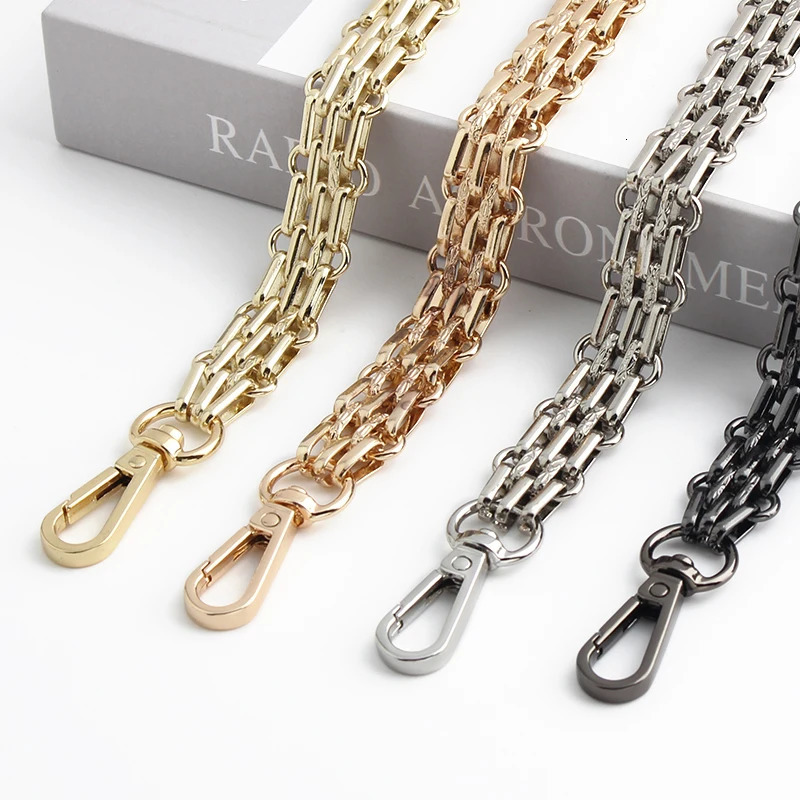 1PC Metal Iron Chain Shoulder Crossbody Bag with Handle Wallet Underarm Bag Removable Chain Strap Replacement 250324