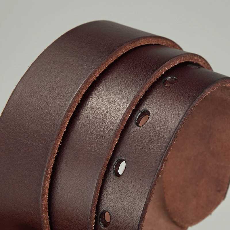 Mens genuine leather needle buckle layer retro mens waist belt handmade casual mens waist belt W250326