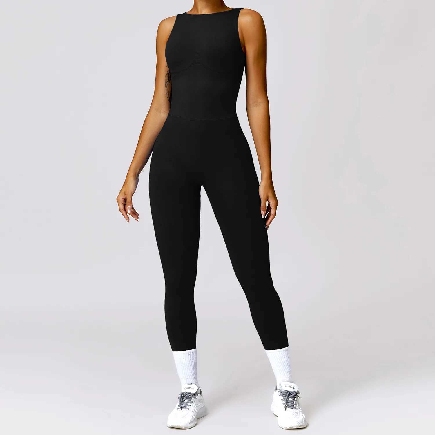 Gym clothing backless set short fitness bodysuit Siamese sportswear push up sportswear womens one-piece yoga suit W250326