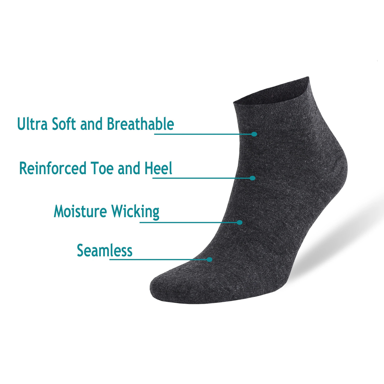 Bamboo low cut mens ankle socks 8 pairs breathable odorless with gift box included 250321