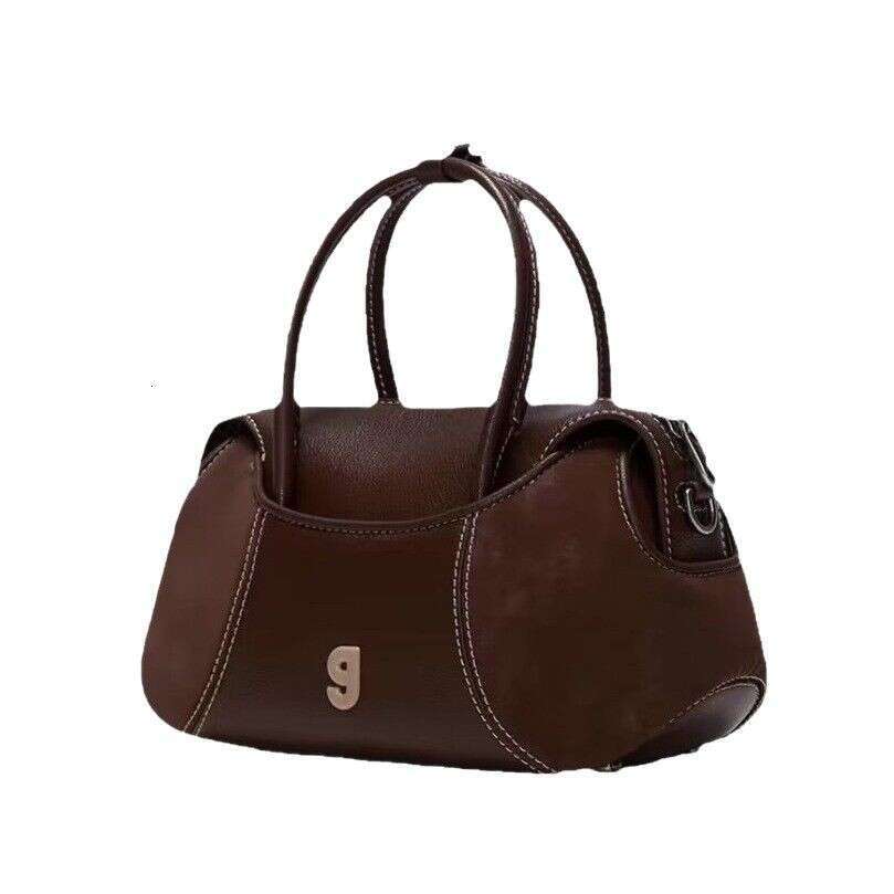 KUNOGIGI/Gulangjiji Baseball Boston Small Matte Leather Handbag Women's Crossbody Bag New Style
