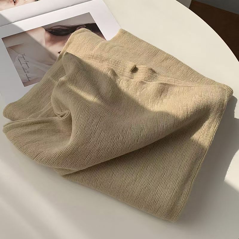 T360 Couple Korean Scarf Men and Women Autumn and Winter Long Solid Color Shawl Dual-purpose Student Warm Neck Fashion