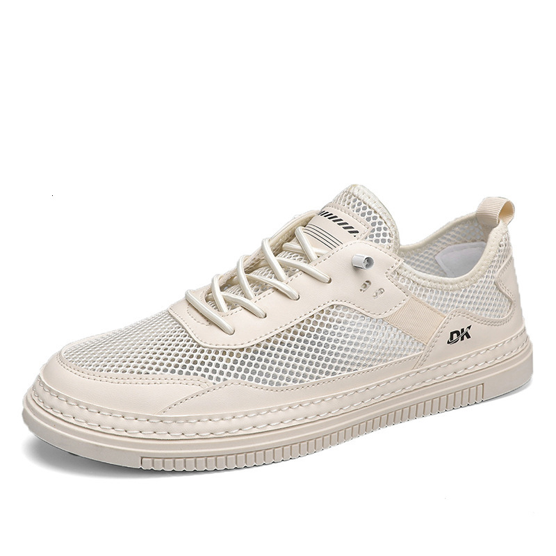 2025S New Trend Designer Men S Breathable Thin For Summer Sports Leisure Teenagers Can Wear Hollowed Out Mesh Small White Board Shoes And Trendy Shoes