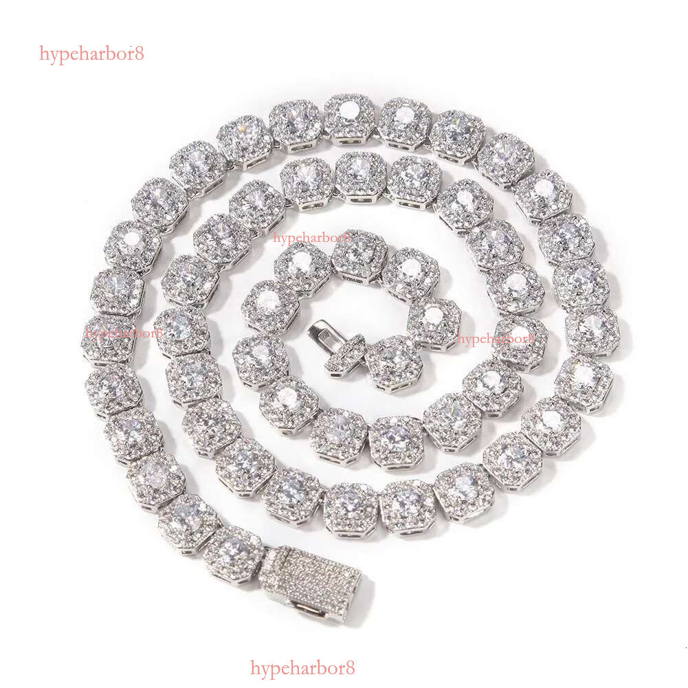 Necklace bracelet Moissanite Dia Custom Vvs Cuban k S Sier 8mm 12mm Large Tennis Chain Solid Back Hiphop