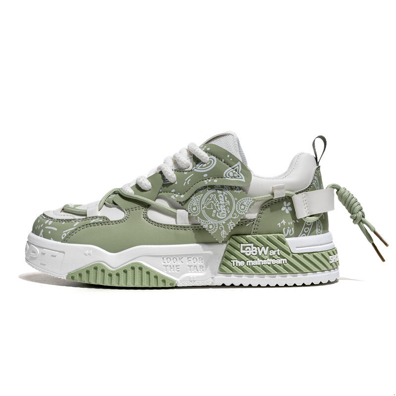 New Trend Designer Shoes For Men In Summer Internet Famous Thick Soled Versatile Breathable Sports Board Shoes Casual Teenage Height Increasing Niche 