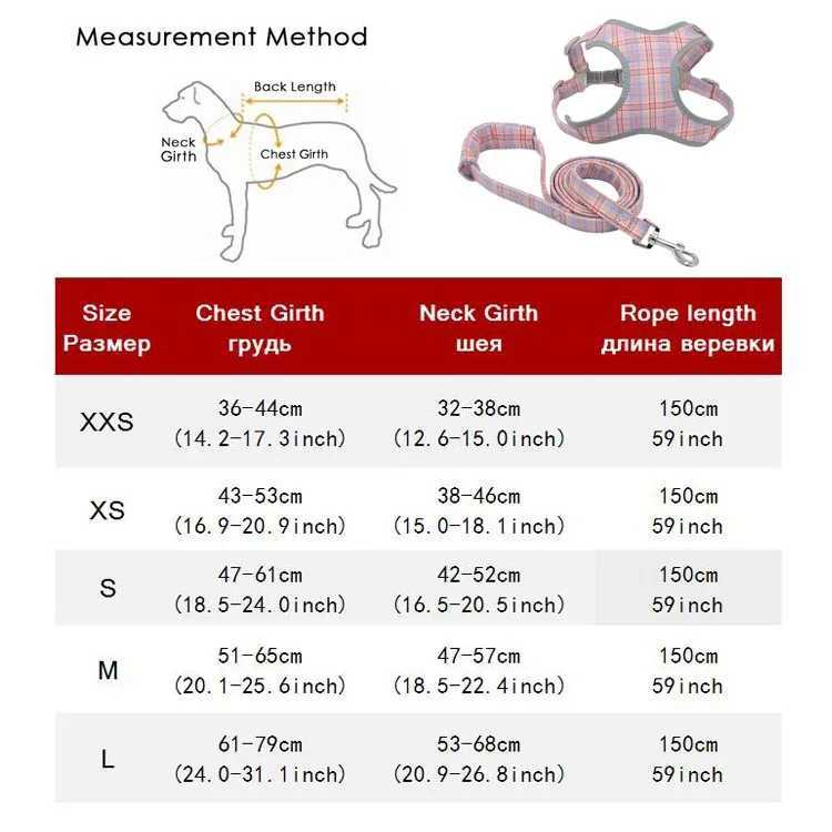 Reflective plain weave dog harness and belt set suitable for small and medium-sized dogs adjustable soft cotton padded vest for walking control X25032
