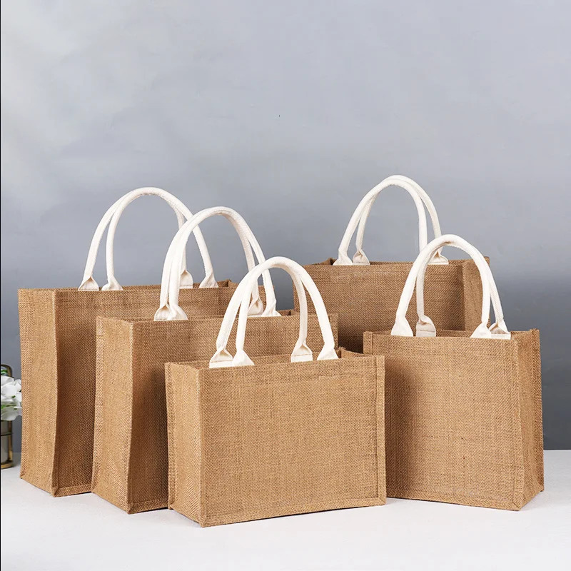 Minimum order of 10 pieces Linen handbag Eco-friendly sewing bag Cotton and linen storage canvas bag Gift bag printing 250325