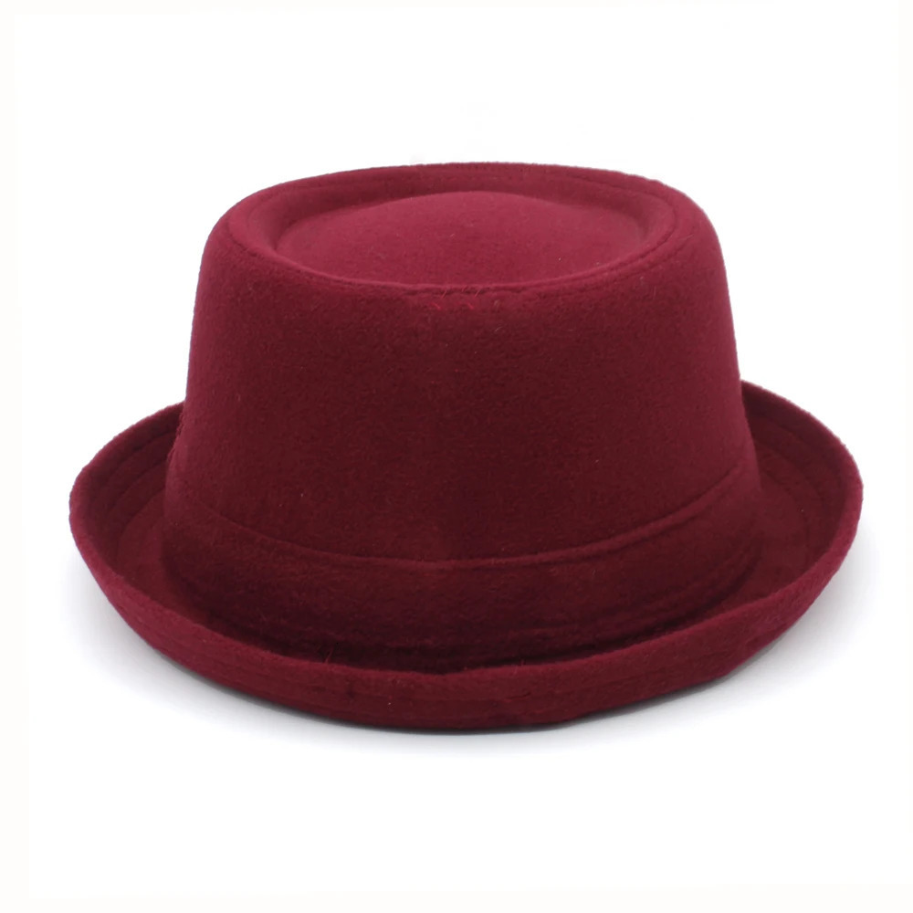 Size 3 Mens Wool Pig Pie Hat Retro Fedora Hat Trilby Sunhat Classic Jazz Party Outdoor Travel Street Style 250325