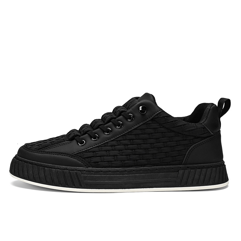 Designer Shoes Pure Black Single Foot Low Cut Men's Board Shoes Personalized Street Fashion Casual Shoes Black Outdoor Men's Sports Shoes