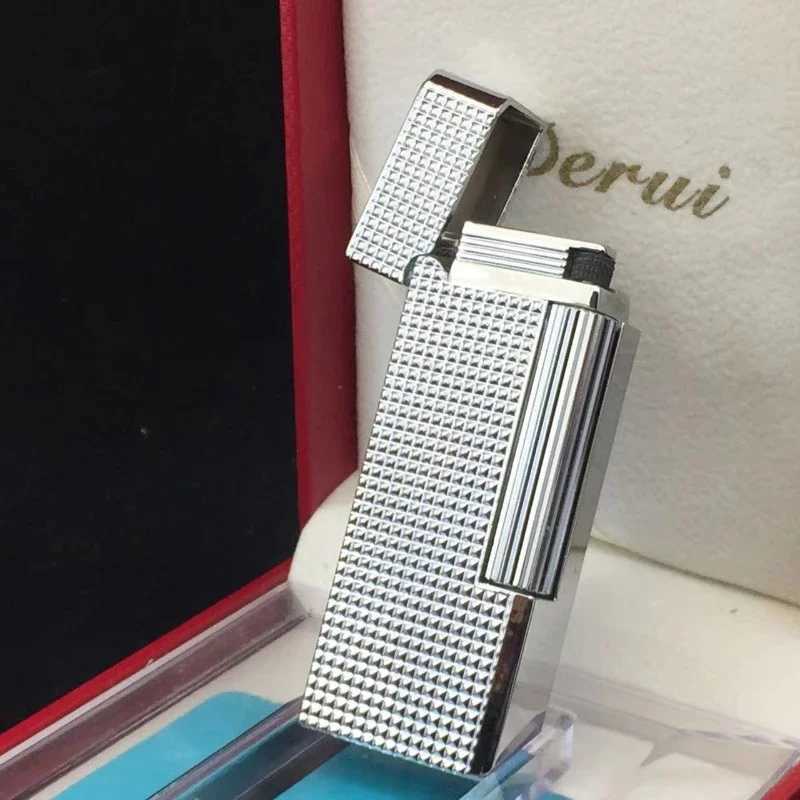 New Business PING Bright Sound Gas Lighter Compact Jet Butane Cool Metal Cigar Lighter Grinding Wheel Pipe Cigarette AccessoriesC250326