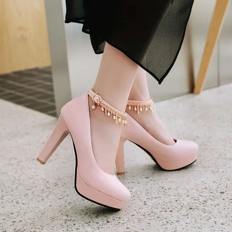 2025 Summer New Women's Designer Fashion High Heels Wrapped Toe Thick Sandals