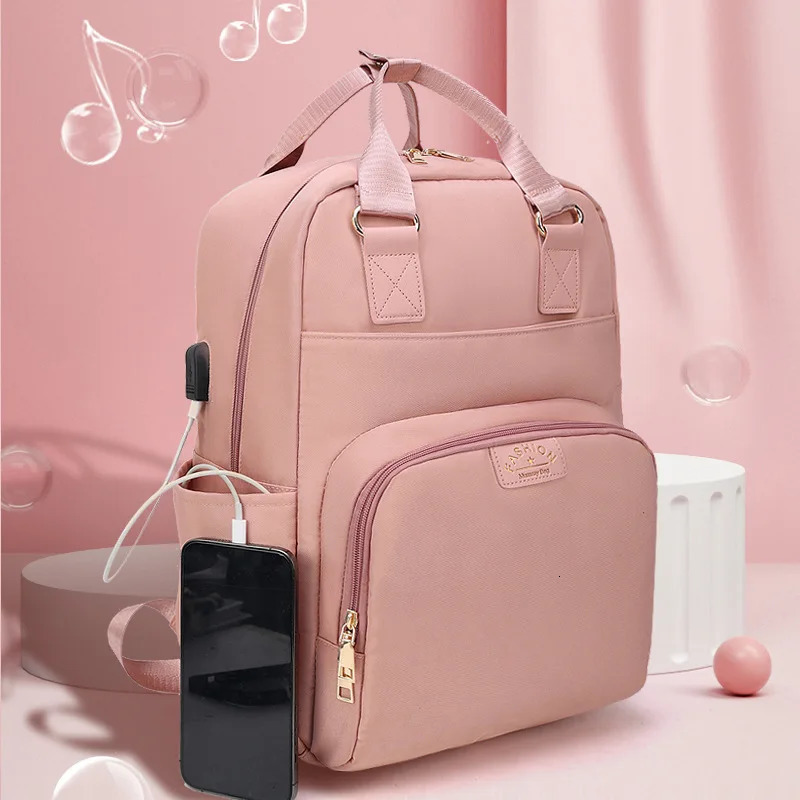 Mommy Bag Female Womens Maternity Bag Mother and Baby Backpack Computer Bag Large-capacity College Wind Shoulder Bag Bebe 250325
