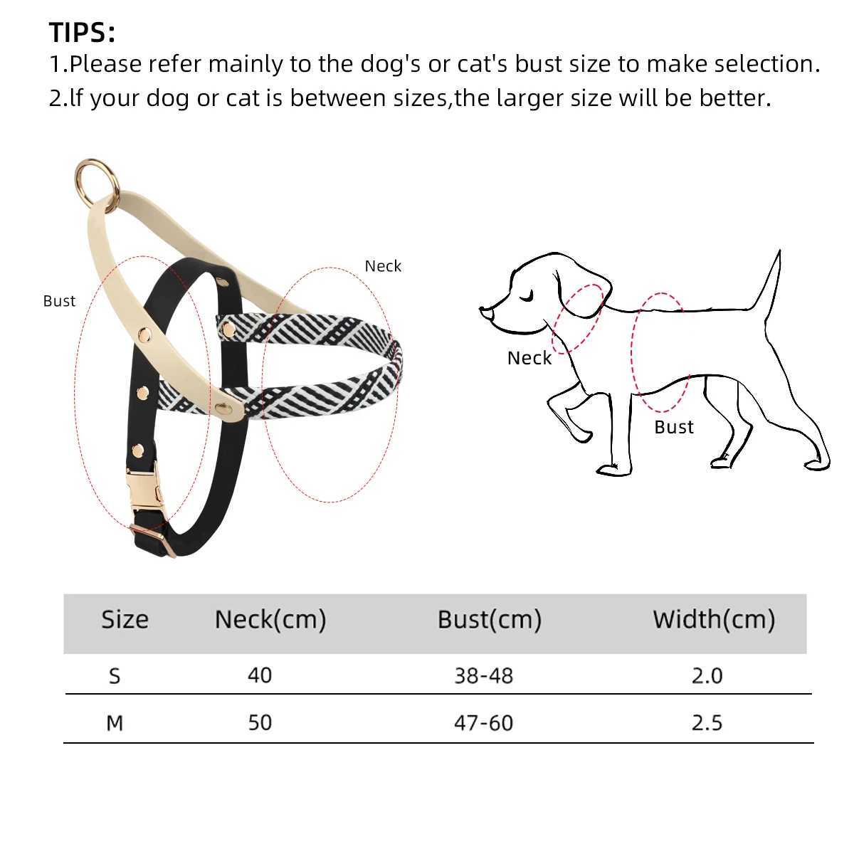 Dog walking simple style pet harness supplies fashionable black and white striped chest harness and belt set X250326