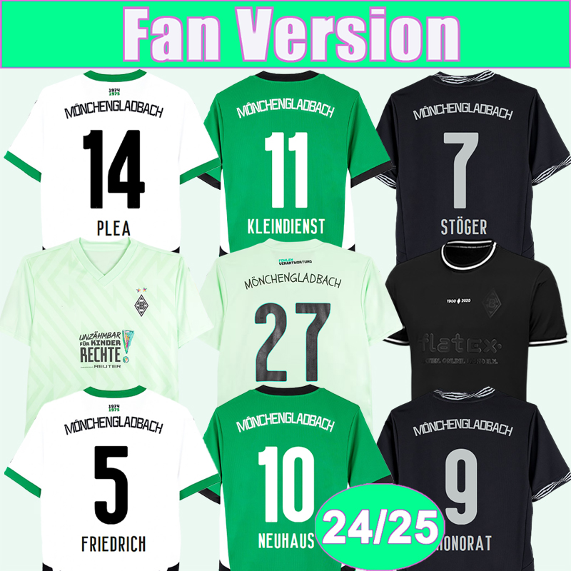 24 25 Monchengladbach Mens Soccer Jerseys PLEA NEUHAUS FRIEDRICH KLEINDIENST ITAKURA LAINER RANOS Home Away 3rd Special Football Shirts Uniforms