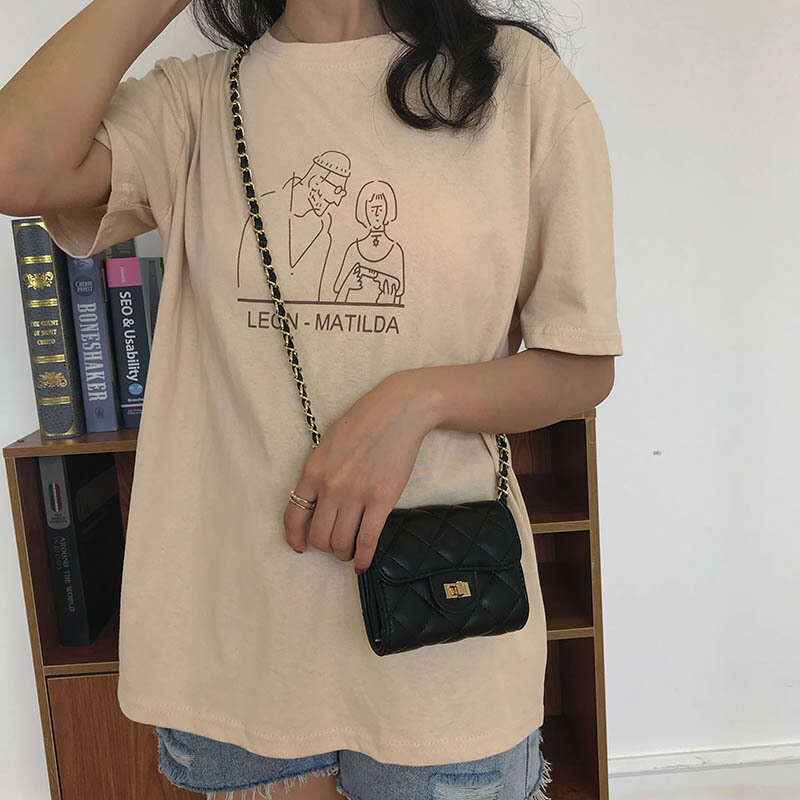 New 2024 fashionable diamond grid small square mini chain bag, student wallet, Korean version crossbody bag for women