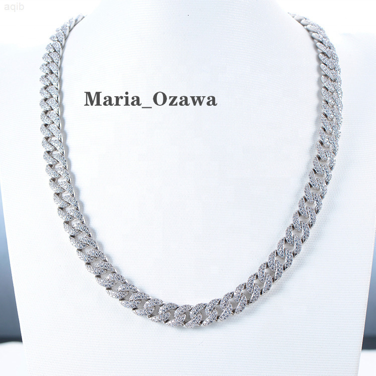 Iced Out Chain 10mm Cuban Chain Hip Hop Necklace Gold Plated Thick Miami Link Chain for Men Wholesale