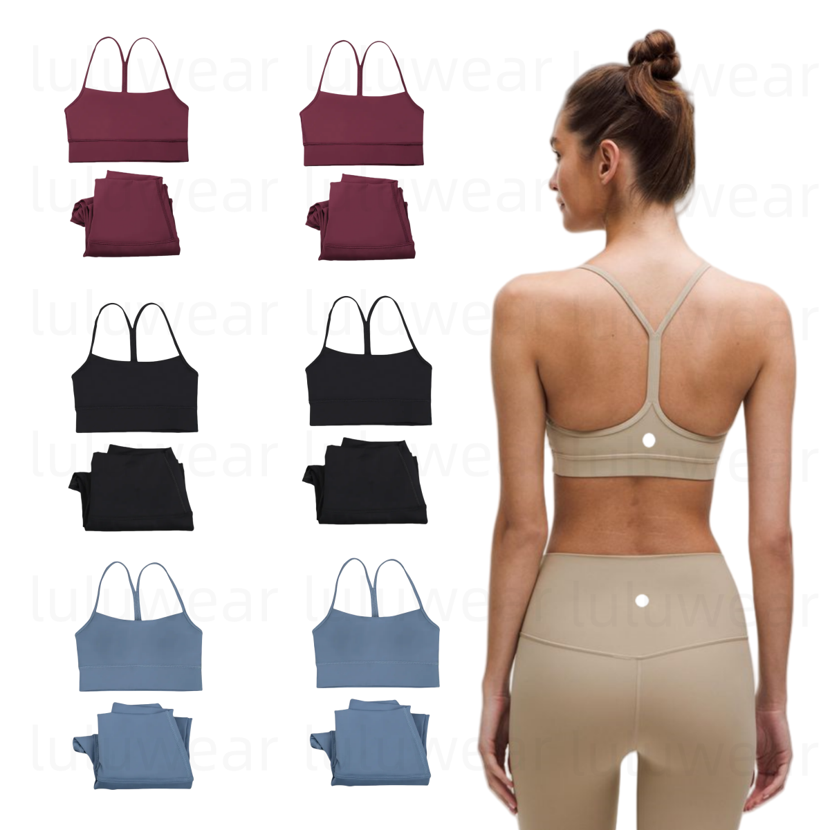 2025 5A Yoga YBra+25&#039;&#039; set High Impact Fitness Seamless Top Gym Women Y -bra set Active Wear Yoga Workout Vest Sports Tops Same Style Hot Sell set