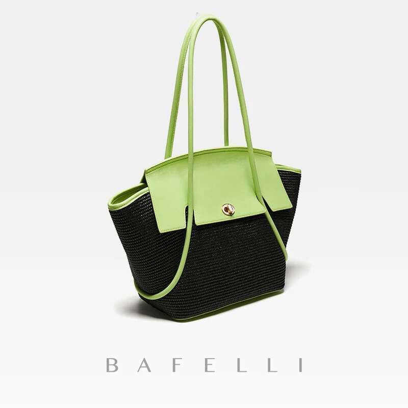 Women's Bags BAFELLI NEW Women's CASUAL TO BEACH BAG LARGE TRAVEL PURSE DESIGNER BRAND GENUINE LEATHER FEMALE BAGS