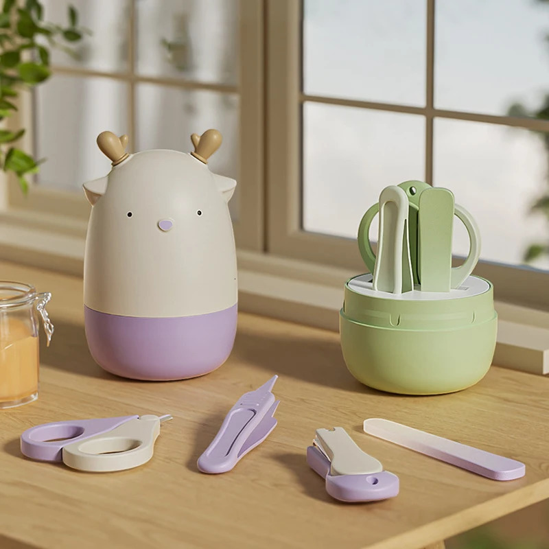 Baby Nail Scissor Baby Nail Care Tool Set Little Deer born Safety Scissors Anti-Clip Nail Clippers Baby Nail Trimmer 250326