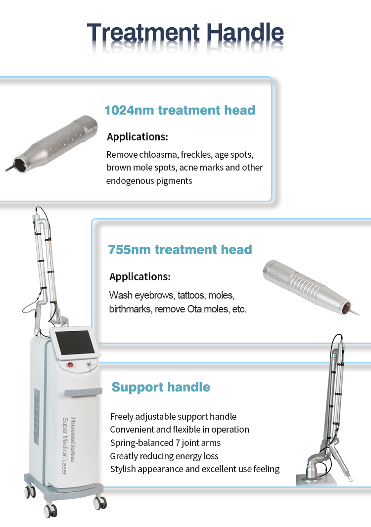 Nd Yag Laser Tattoo Removal Machine 1064 532nm Single Pulse Double and Muti Pulse Picosecond Laser Sell