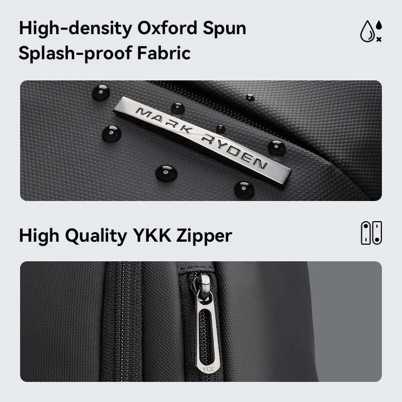 MARK RYDEN Men Ykk Zipper Business Travel Backpack Fits 15.6 Inch Laptop Zaino Uomo Man Bagpack For Travel