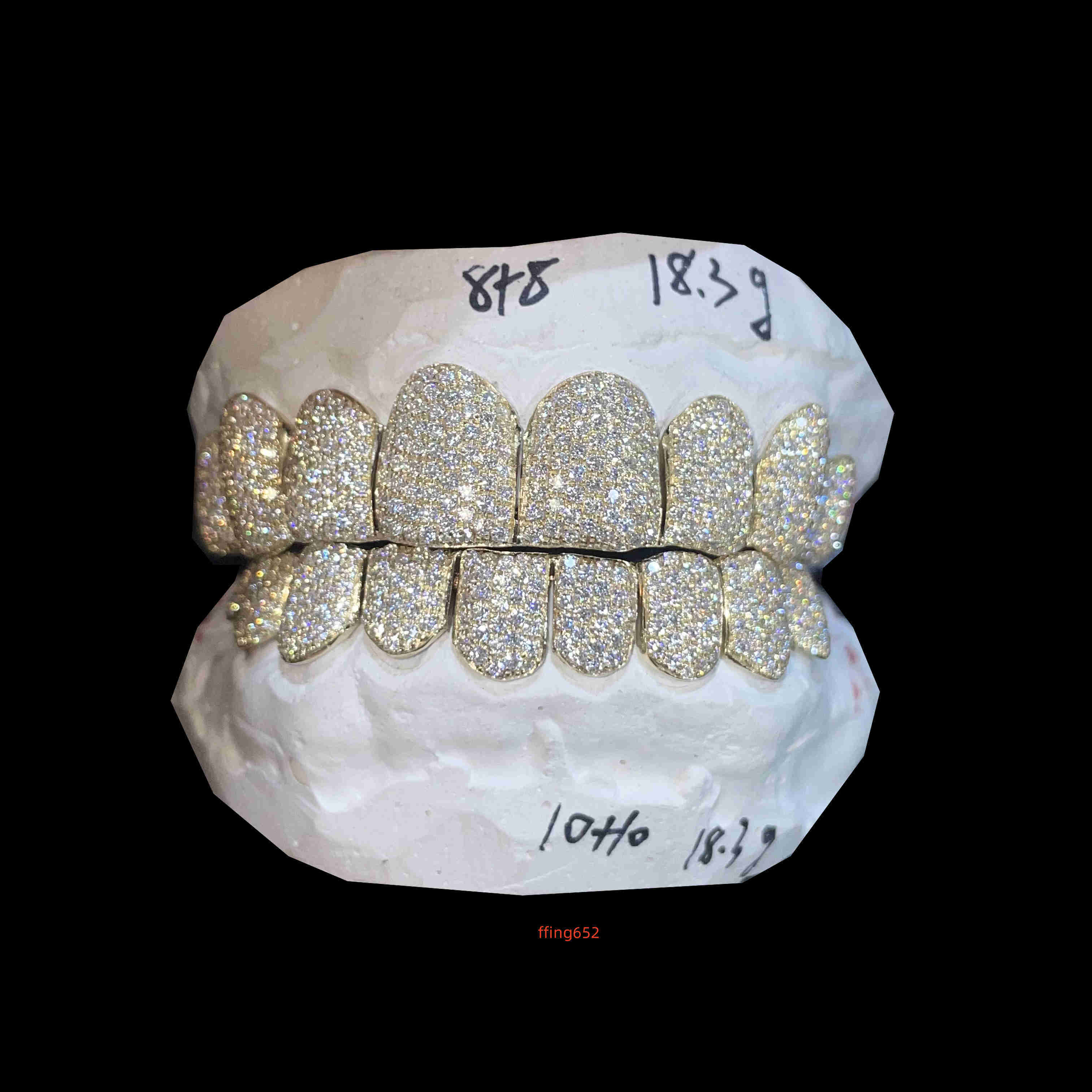 Help Customer Setting Diamonds Iced Out Your Own Grills 1.0-1.5MM VVS D Moissanite Gold Dental Teeth Grillz
