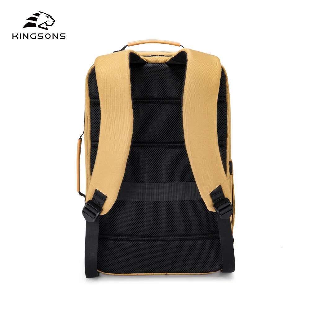 Kingsons 2025 New Recycled Polyester 23 L Large Capacity Backpack For Men Women 15.6 Inch Laptop 180° Open Waterproof Travel Bag