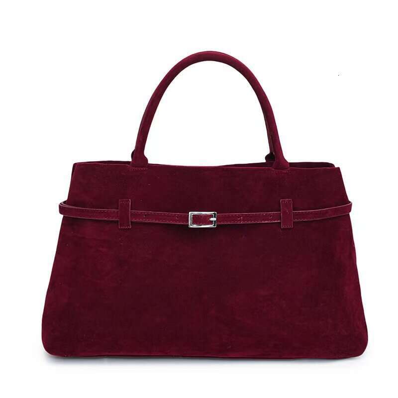 New internet celebrity with fashionable and versatile suede tote design, hand-held single shoulder bag