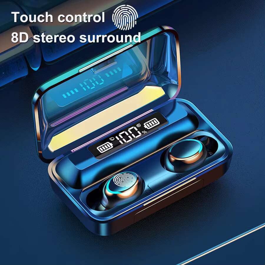 F9 TWS Wireless BT Sports Earphones Noise Reduction Touch Control IOS Android Phone HD Call