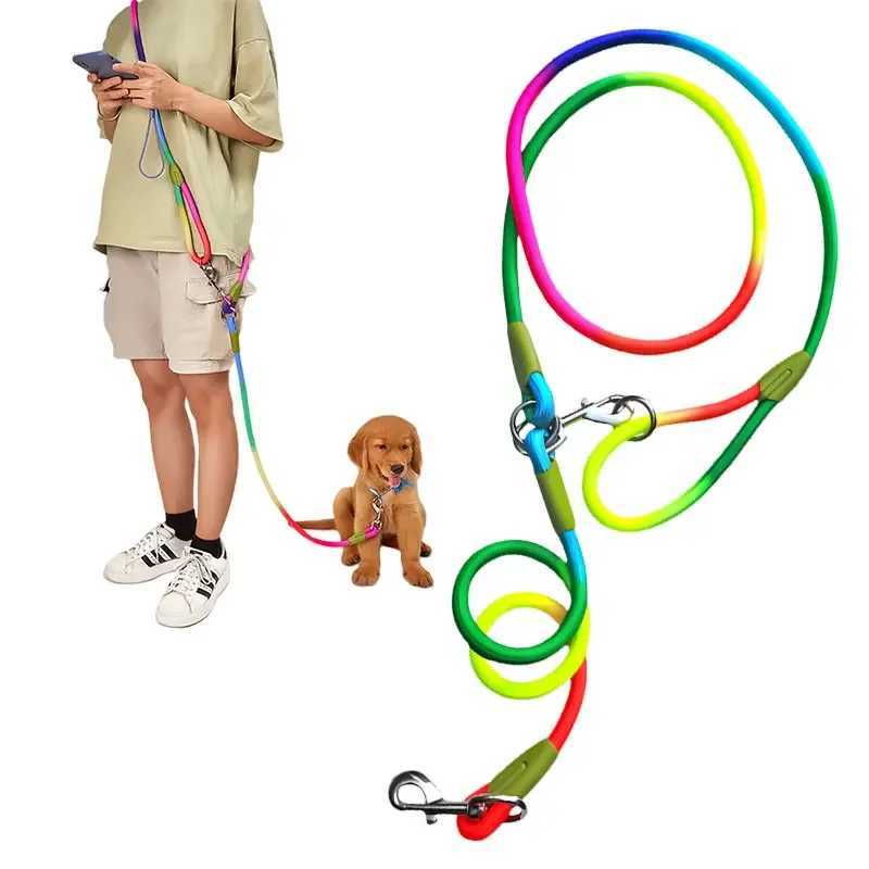 Handless dog leash reflective nylon pet walking running jogging adjustable walking hands-free dog leash X250326