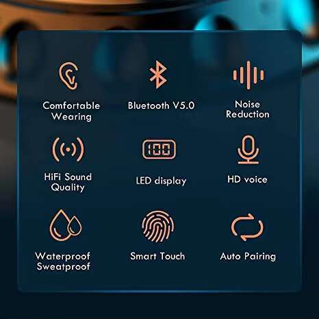 VALDUS F9 wireless earphones waterproof BT 5.0 F9-5 F9-5C TWS earbuds