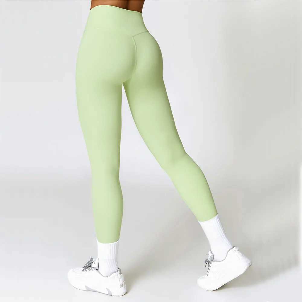 Womens yoga pants high waisted fitness gym for exercising legs seamless womens legs abdominal control for running tight fitting W250326