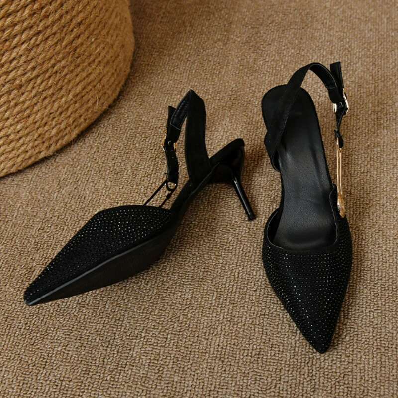 2025 Summer New Pointed High Heels Party Dress Designer Fashion Sandals Elegant and Sexy Office Gladiator Women's High Heels