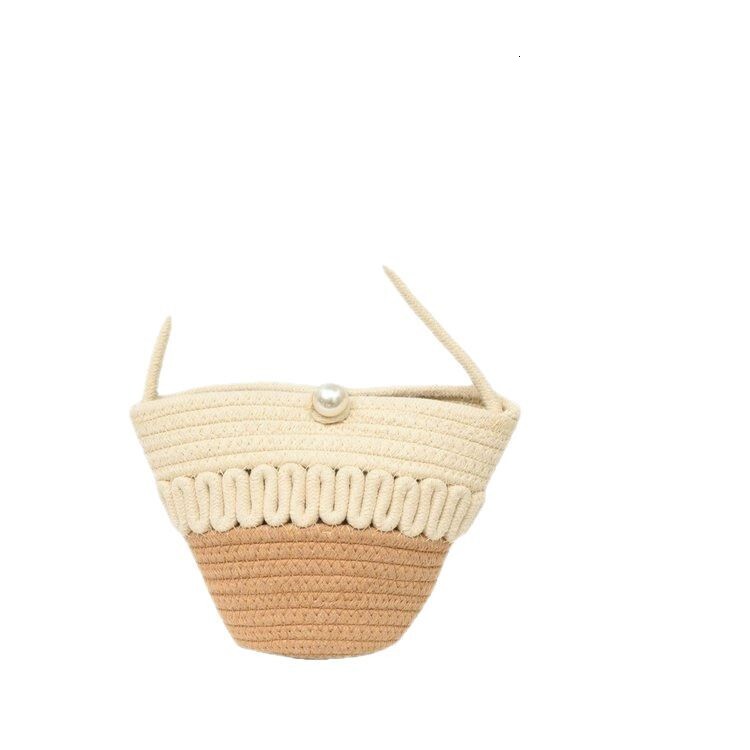 Designer 2025S summer new women woven fashionable versatile handbag crossbody shoulder bucket beach pleated cloud small bag