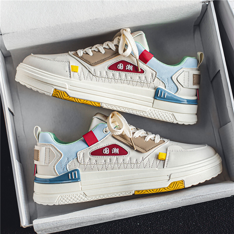 2025S New Trend Designer Men S Spring Breathable Youth China Chic Versatile Sports Casual Board With Thick Soles And Raised Inner White Tide Shoes