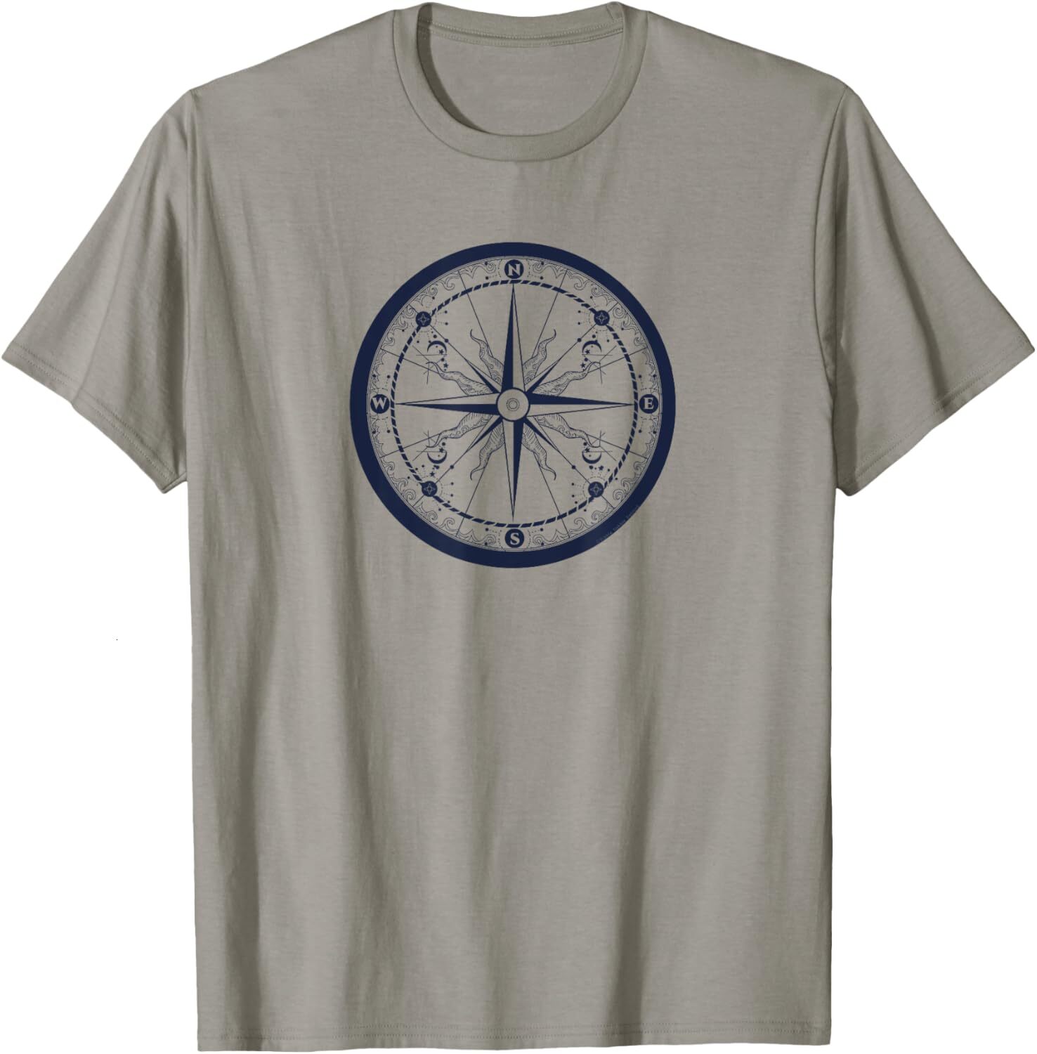 T shirt for Mens Beautiful Compass Sailing Hiking Travel Adventure Graphic Tee Casual Tops Clothes Short sleeve cool