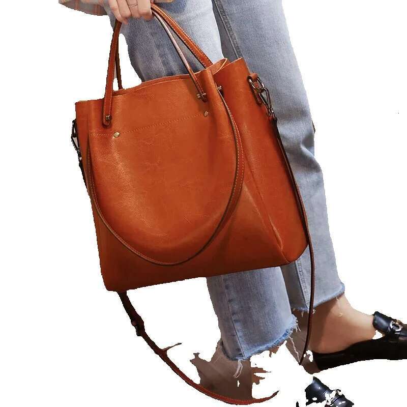 Women's Cow Genuine Leather Handbags Female Natural Cowhide Crossbody Bag Ladies Multiple Large Capacity Shoulder Bags