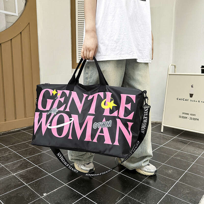 Travel large capacity fitness nylon waterproof gentleman woman colorful single shoulder bag, casual tote bag