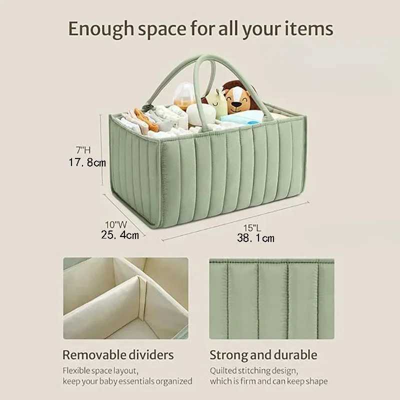 Multifunctional Baby Diaper Organizer Bag Folding Portable Diaper Stackers Caddies High Capacity Storage Bag for Baby ThingsC250326