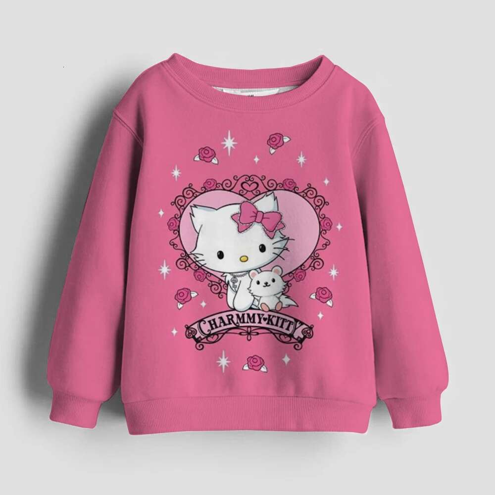 Ddmyshoesvip Spring And Autumn Girls Hoodie Fashion Sweatshirt Cute Cartoon Long Sleeve Children Wear