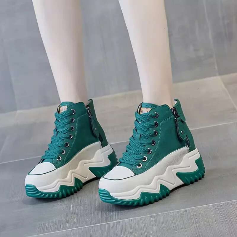 Designer Shoes 2025 New Women's Sports Shoes Fashion High Top Trendy Women's Boots Platform Casual Outdoor Running Shoes Women's Tenis 